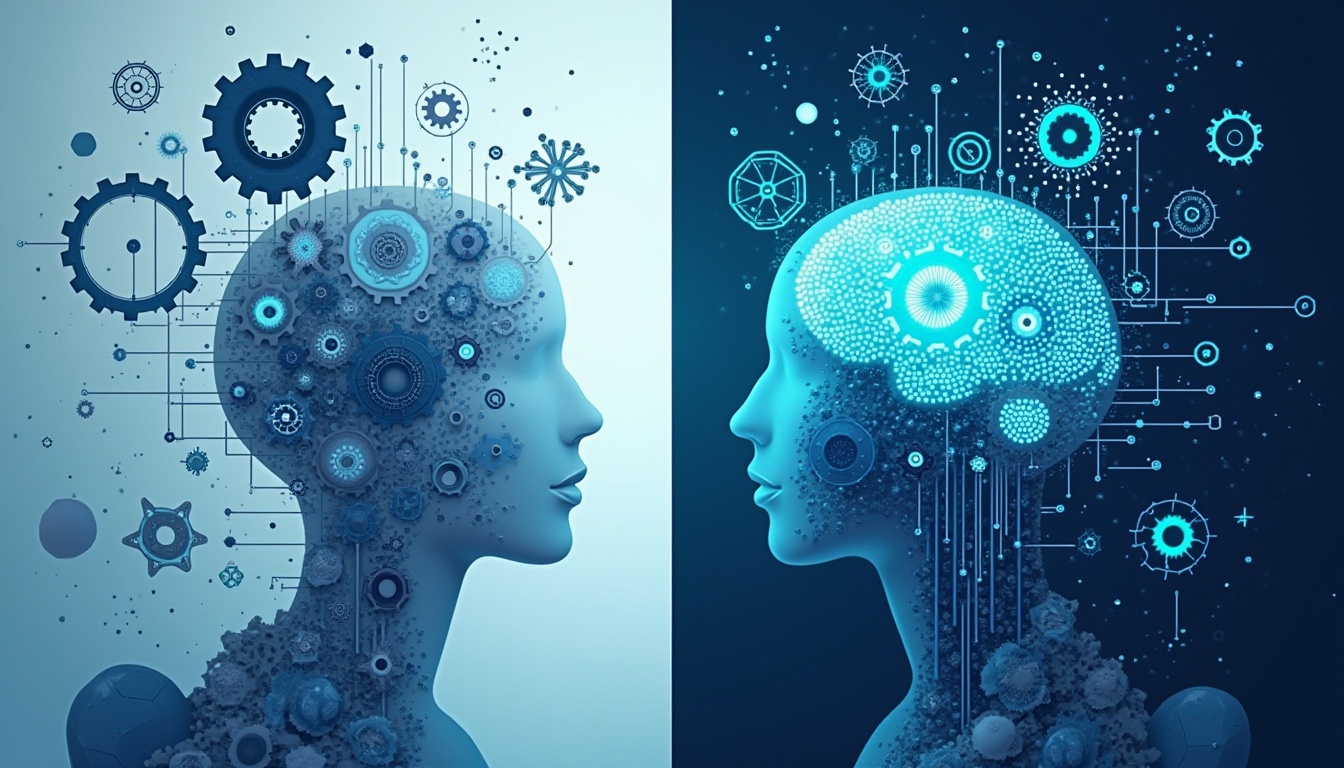 Paralelo que compara la Inteligencia Artificial y la Automatización, destacando sus diferencias y similitudes.