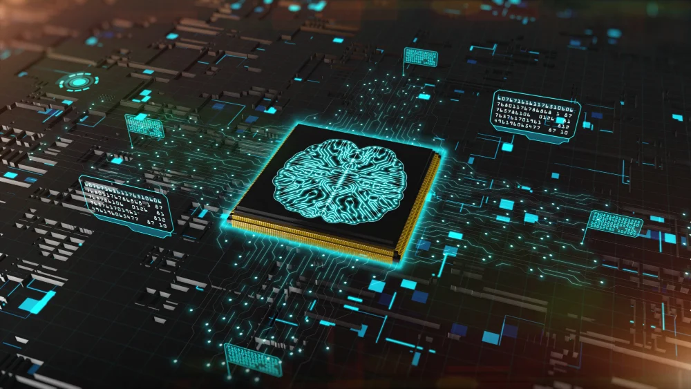 ¿Qué es Machine Learning? Microchip con cerebro digital