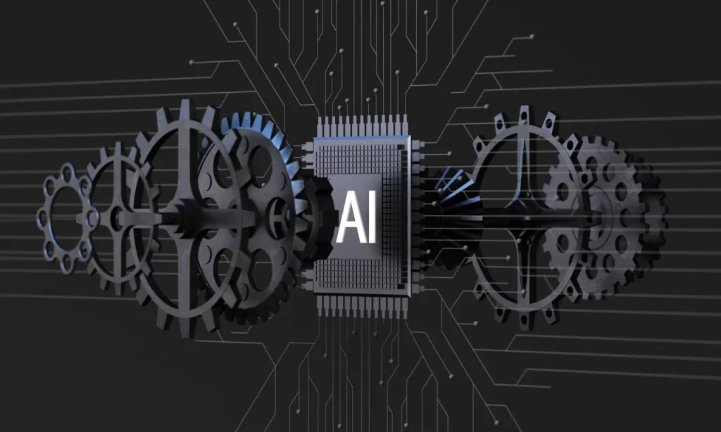 Representación de cómo funciona la inteligencia artificial y sus componentes