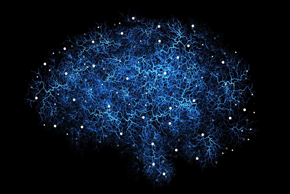 Redes neuronales profundas (Deep Learning) formando un cerebro